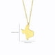 thumbnail image 3 of HomeKingdee Texas Map Necklace Steel Topographic Pendant - Gold Color​ Women's Collarbone Chain for Casual Formal Occasion Gift (19.7 inch), 3 of 7