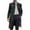 Dark Gray, variant on Men's Wool Blends Single Breasted Pea Coat Classic Notched Lapel Business Work Jacket Cardigan Casual Puffy Sleeve Slim Fit Winter Trench Coats