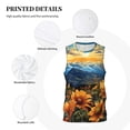 thumbnail image 3 of Honeii Sunset Sky Sunflower print basktball shirt for men and women, Unisex basketball jersey for Theme party-4X-Large, 3 of 6