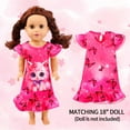 thumbnail image 3 of HYCLES Doll and Girl Matching Nightgown, Outfit Pajamas Night Dress for Girls and 18" Dolls Clothes, 3 of 7