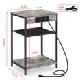 thumbnail image 2 of End Tables Set of 2 with Charging Station and USB Ports, 2 of 5