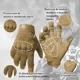 thumbnail image 2 of Guantes Tácticos Motociclista Pantalla Táctil + Mosquetón, 2 of 7