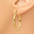 thumbnail image 3 of Real 14kt Yellow Gold Polished Hoop Earring; for Adults and Teens; for Women and Men, 3 of 4