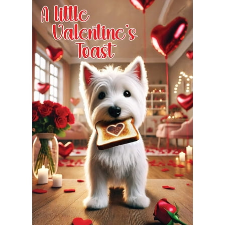 Glory To Dog A Little Valentine's Toast Happy Valentine's Day Card