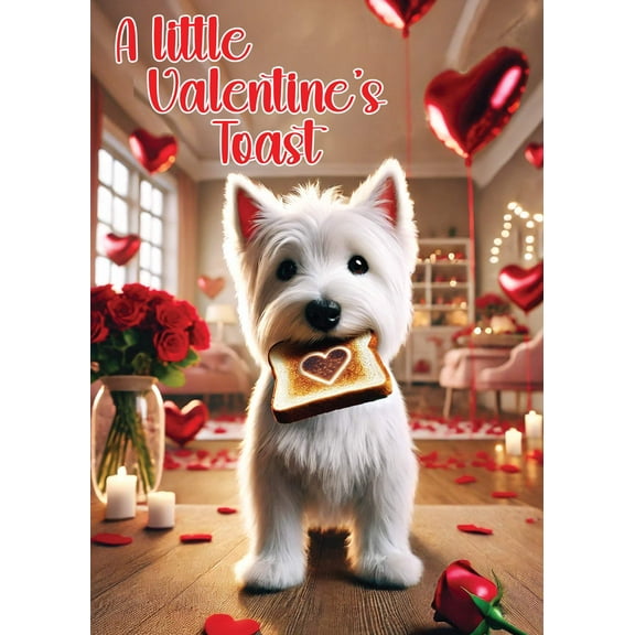 Glory To Dog A Little Valentine's Toast Happy Valentine's Day Card