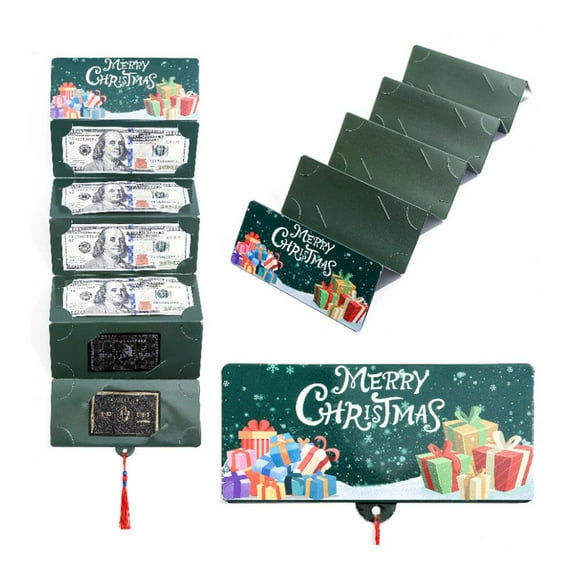 3pcs Christmas Surprise Money Holder, Christmas Money or Gift Card Holder with Envelopes,6/10 Slots Christmas Xmas Gift Card Holder for Santa Cash Supplies
