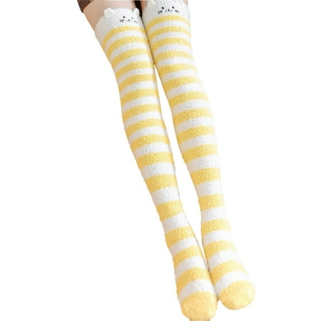 

Womens Long Socks Thigh High Socks Over The Knee Socks Cartoon Cute To Keep Warm Home Floor Socks Fishnet Men Stockings Stocking Holder Rod Iron
