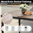 thumbnail image 4 of Nuu Garden Outdoor 37” Square Metal Dining Table, Patio Dining Table with Umbrella Hole, Powder-Coated Metal Table with Faux Wood Tabletop, for Patio, Garden, Backyard and Balcony, Black, 4 of 10