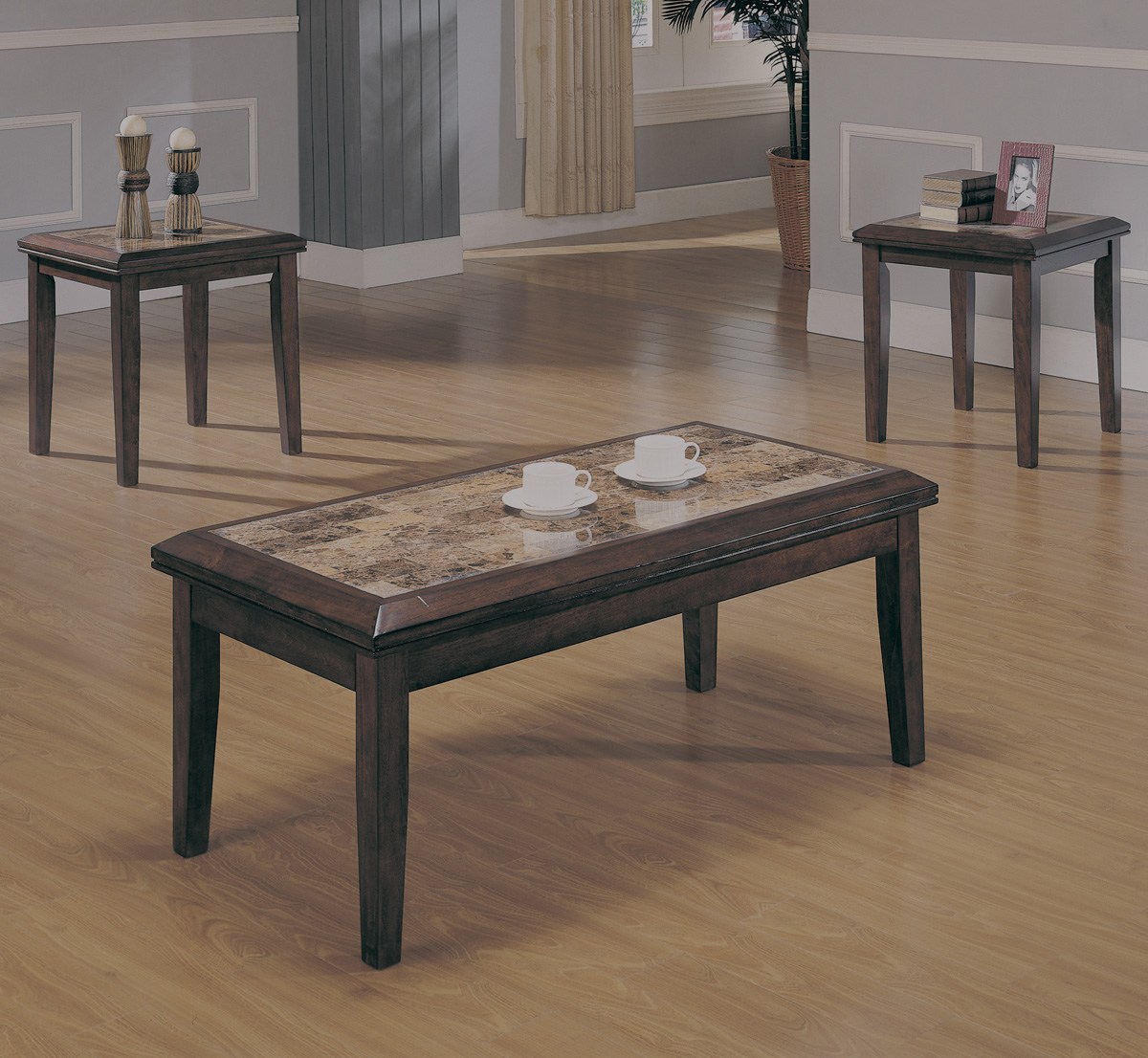 Homelegance Belvedere 3 Piece Coffee Table Set w ...