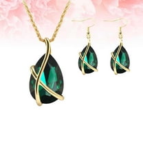 LEORX 1 Set of Ladies Jewellery Sets Necklace Earring Green Alloy Jewelry