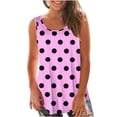 thumbnail image 1 of T-Shirt Sans Manches à Col Rond Imprimé Mode pour Femmes, 1 of 6