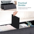 thumbnail image 6 of Favory 43 Inches Folding Storage Ottoman Bench, Ottoman Foot Rest, End of Bed Bench, Storage Chest, Load 660 lb, for Living Room, Bedroom, Entryway-43Inch Dary Grey, 6 of 18