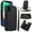 Black, variant on Wallet Case for Apple iPhone XS Max, with Crossbody Shoulder Strap & Hand Wrist Cards Holder Zipper Pocket Stand Feature Full Protective Shockpoof Phone Case for iPhone XS Max, Lightpurple