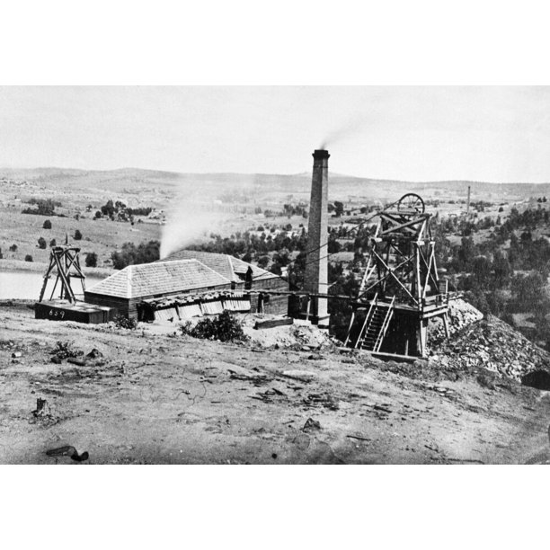 Australia Gold Mine. /Na Gold Mine Photographed During The Gold Rush