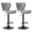 Gray, variant on CONCETTA Swivel Bar Stools Set of 2 with Adjustable Height, Leather with Backrest for Home Bar, Classic Black