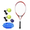 thumbnail image 2 of Entrenador de tenis, pelota de rebote, pelota de refutación, herramienta portátil para ejercicios de tenis. 2 bolas 1 mano de pegamento, 2 of 8