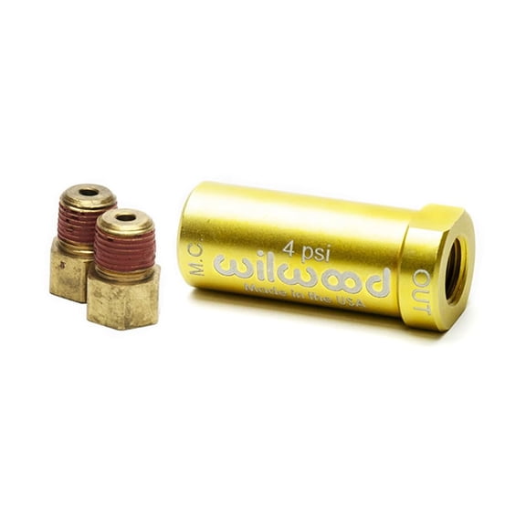Wilwood 260-15366 Gold New Style 4-psi Residual Pressure Valve with Fittings
