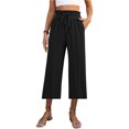 thumbnail image 3 of REALiKUN Women Wide Leg Linen Pants, High Waisted Summer Casual Cotton Linen Palazzo Pants, 3 of 8