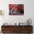 thumbnail image 2 of Bathroom Wall Art Gray Red Wall Decor Forest Canvas Painting Tree Prints Art Scenery Artwork for Wall Landscape Picture Black and White Wall Art Bedroom Room Décor Decoration -12x16inches, 2 of 6