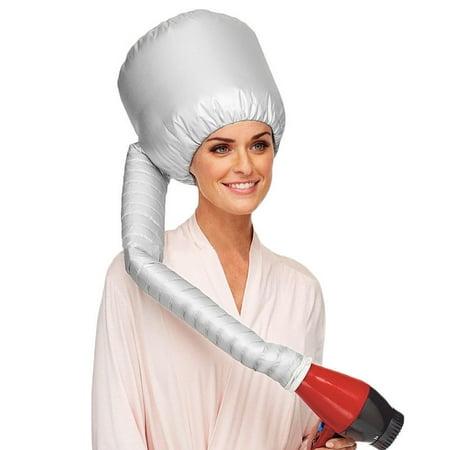 Portable Soft Hair Drying Cap Bonnet Hood Hat Dryer Attachment Portable Soft Hair Drying Cap Bonnet Hood Hat Dryer Attachment Sliver Tone