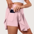 thumbnail image 4 of Womens Tennis Skirts High Waisted Tummy Control Pleated Athletic Golf Skorts Skirts for Running Light pink S, 4 of 4