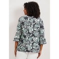 thumbnail image 2 of Avenue Women's Plus Size Tiered Ruffle Sleeve Top, 2 of 2