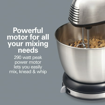 Hamilton Beach - 6-Speed Classic Hand/Stand Mixer - Silver