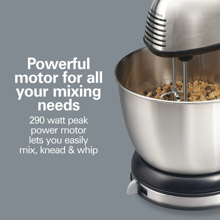Hamilton Beach Classic Electric Stand Mixer, 4 Quart, 6