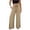 Khaki, variant on Tqcoqu Linen Pants for Women Casual Summer Drawstring Elastic Waist Trousers Pockets Petite Fashion Straight Pants Lounge,Army Green Women's S-XXL