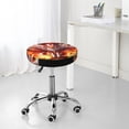 thumbnail image 7 of Round Bar Stool Seat Covers, Red Leaf Flame Fox Elastic Round Chair Cover Stool Seat Slipcover Bar Stool Cushions Round Pad for 12-14 inch, 7 of 7