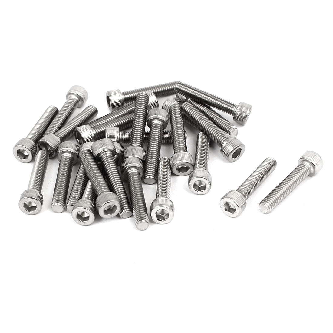 M6 x 30mm Thread 304 Stainless Steel Hex Socket Head Cap Screw Bolt DIN912 26pcs Walmart Canada