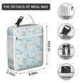 thumbnail image 2 of Daisy Themed Insulated Lunch Bag for All Ages, Reusable Tote with Front Pocket for Students, Teachers, or Office Use, 2 of 6