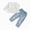 H154-White, variant on TOWED22 Infant Toddler Girl Fall Winter Clothes Set Long Sleeve Crewneck Sweatshirt Pants 2 Piece Outfits for Daily(White,18-24 M)