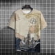 thumbnail image 4 of Camiseta con estampado náutico para hombre, camisetas de manga corta con patrón de brújula, ropa informal de verano para hombre, camisetas de moda para uso diario, 4 of 5