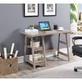 thumbnail image 2 of Convenience Concepts Designs2Go Bureau Tréteau en Finition Bois Flotté, 2 of 5