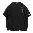 thumbnail image 2 of Xunlbb Men's Shirts T-Shirt for Men Printed Short Sleeved Cotton Linen Round Neck Loose Top Short Sleeved Round Neck Top/shirt, M-5XL, 2 of 9
