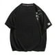thumbnail image 2 of Tops para hombre, blusas y camisas de manga corta con cuello redondo para hombre. Camiseta/camisa holgada de lino con cuello redondo y manga corta estampada para hombre. Tops para hombre., 2 of 9