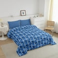 thumbnail image 3 of Erosebridal Green Checkered Bedding Comforter Set, Square Geometric Comforter Sets , Abstract Reversible Down Comforter, Microfiber Room Decoration, 2-Piece, 3 of 8