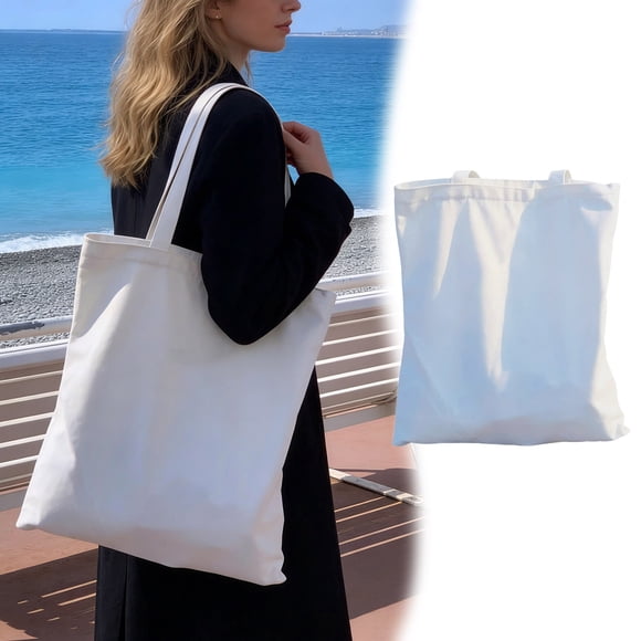 BotaniNest Cloud Baumwolltasche 30 X 26 Cm – Einkaufstasche Baumwolle Mit . Langen Henkeln Praktisch Für Alltag Büro (Schwarz Weiß)