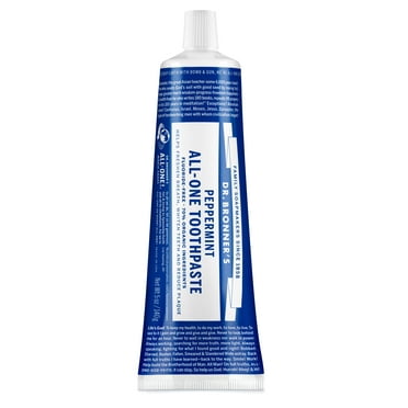 Dr. Bronner's Toothpaste - Peppermint Flavor - 5oz - Whitening/Natural/70% Organic - All Ages