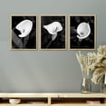 thumbnail image 2 of PixonSign Framed Canvas Print Wall Art Set - Black & White Calla Lily Flower Poster Art - Set of 3 Nature Wilderness Floral Plants Photography Wall Décor for Living Room - 12"x16" Natural, 2 of 5