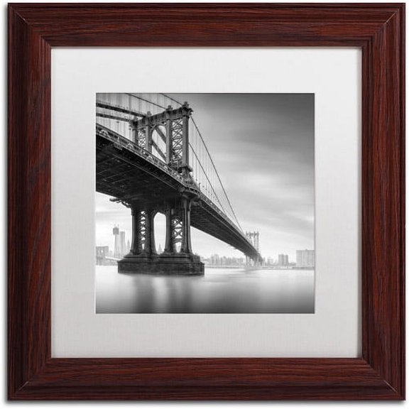 Moises Levy 'Manhattan Bridge I' Matted Framed Art