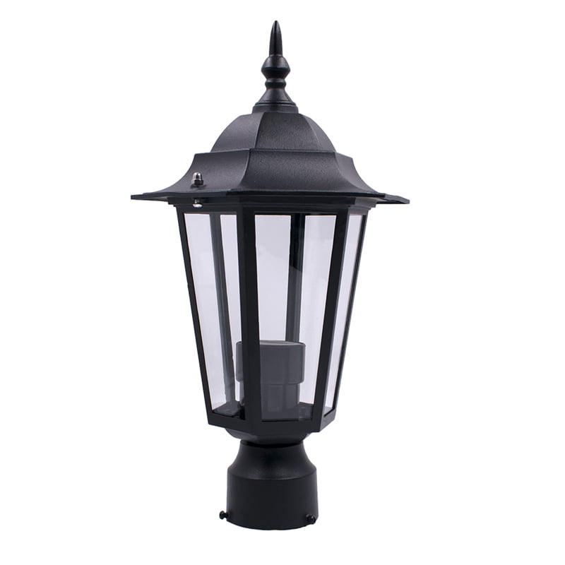 Aluminium Floor Lamp Black Patio Garden Outdoor Driveway Lamp Post Light 