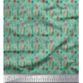 thumbnail image 1 of Soimoi Cotton Duck Fabric Leaves & Floral Artistic Print Sewing Fabric Yard 56 Inch Wide, 1 of 3