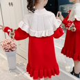 thumbnail image 4 of WEAIXIMIUNG Robes d'Été Mignonnes pour Filles 6-7 Noël Robe Imprimée Rouge Père Noël Ligne A 4-5 Ans, 4 of 9