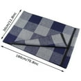 thumbnail image 2 of Mens Scarf, Duoif Checkered Pattern Fuzzy Comfortable Winter Cold Protection Men's Fashion Scarf for Men Blue, 2 of 8