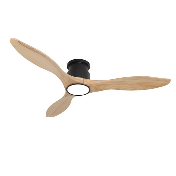Wozzio 52-Inch Ceiling Fan with Integrated LED Light and Remote Control for home,living room and more