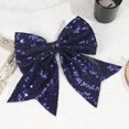 thumbnail image 4 of Large Sequins Hair Bow Clip 7 Inch Glitter hair Clip Kids Girls Women Elegant Bowknot Hair Accessories for Dating Party Halloween Christmas, 4 of 7