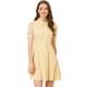 thumbnail image 1 of Vestido Camisero De Manga Corta Con Botones Para Mujer Con Cinturón Amarillo XS Allegra K, 1 of 6