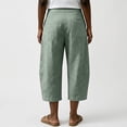 thumbnail image 5 of Migroa Women's Barrel Sweatpants Loose Fit Lounge Pants Womens Linen Baggy Harem Pants Wide Leg Lounge Drawstring Barrel Pants Casual Beach Trousers with Pockets Light Green S, 5 of 6